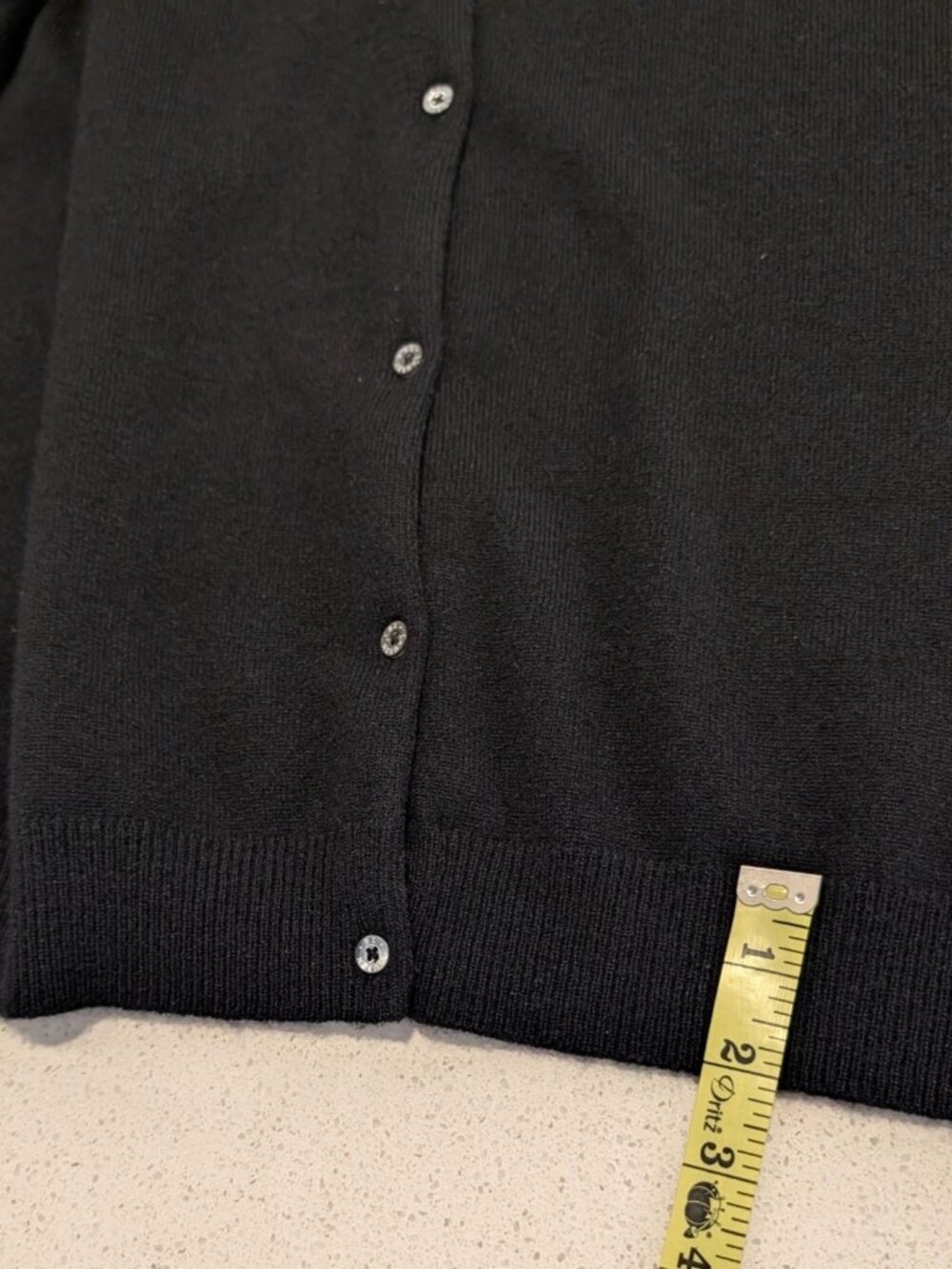 Lauren Ralph Lauren Womens Black 100% Cashmere Crewneck Button-Up Cardigan Sweat - Picture 13 of 15